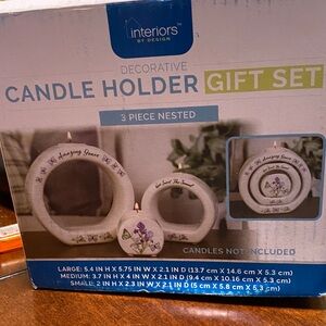 Amazing Grace Nesting Cream Candle Holder Set BB1
